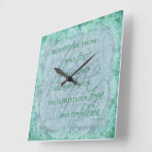 Horloge Carrée Blessed are Those Who a porté dans le Lord Clock (Angle)