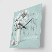 Horloge Carrée Blessed IV Mint | Lets Stay Home (Angle)
