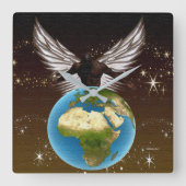 Horloge Carrée Blessings d'Afrique (Recto)