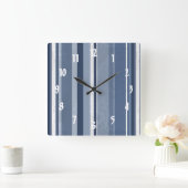 Horloge Carrée Bleu (Maison)