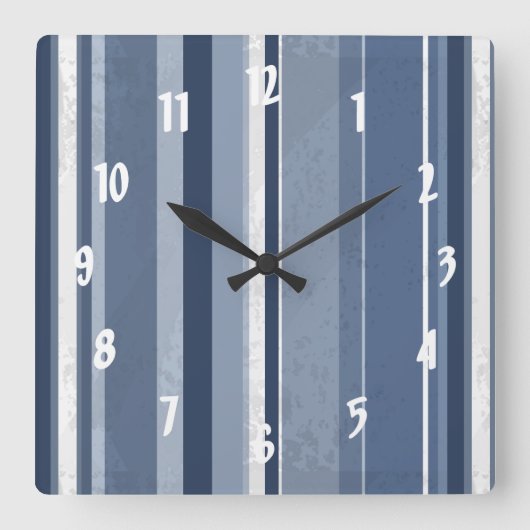 Horloge Carrée Bleu (Recto)