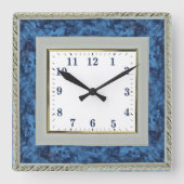 Horloge Carrée Bleu (Recto)