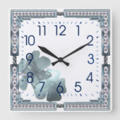 Horloge Carrée Bleu (Recto)