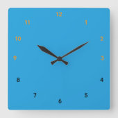 Horloge Carrée Bleu Céruléen (Recto)