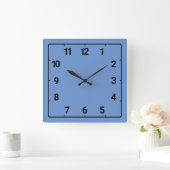 Horloge Carrée Bleu de Cornflower (Maison)