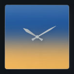 Horloge Carrée Bleu et or<br><div class="desc">.</div>