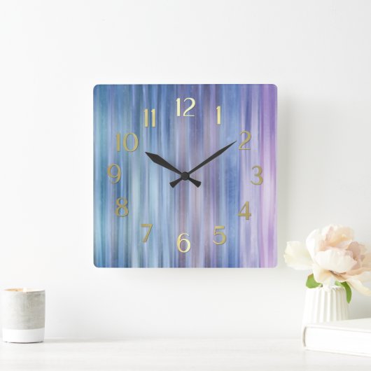 Horloge Carrée Bleu pourpre (Maison)