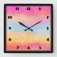 Bleu rose Jaune arc-en-ciel Abstraites bandes