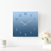 Horloge Carrée Bleu transparent (Maison)