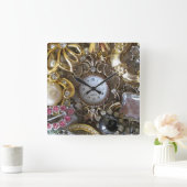 Horloge Carrée bling bling (Maison)