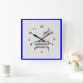 Horloge Carrée Bloc de verrouillage HIckory Dickory Dock Wall (Maison)