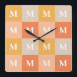 Horloge Carrée Bloc monogram geometric color<br><div class="desc">Bloc monogram geometric color</div>