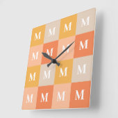 Horloge Carrée Bloc monogram geometric color (Angle)