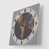 Horloge Carrée Bloodhound (Angle)