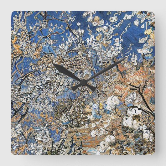 HORLOGE CARRÉE BLOSSOM D'ARBRE (Recto)