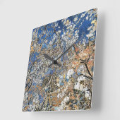 HORLOGE CARRÉE BLOSSOM D'ARBRE (Angle)
