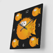 Horloge Carrée Blowfish surprised (Angle)