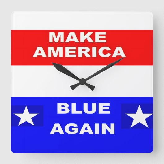 Horloge Carrée Blue Again (Recto)