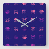 Horloge Carrée Blue and Pink (Recto)