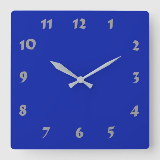 Horloge Carrée Blue clock changeable (Recto)