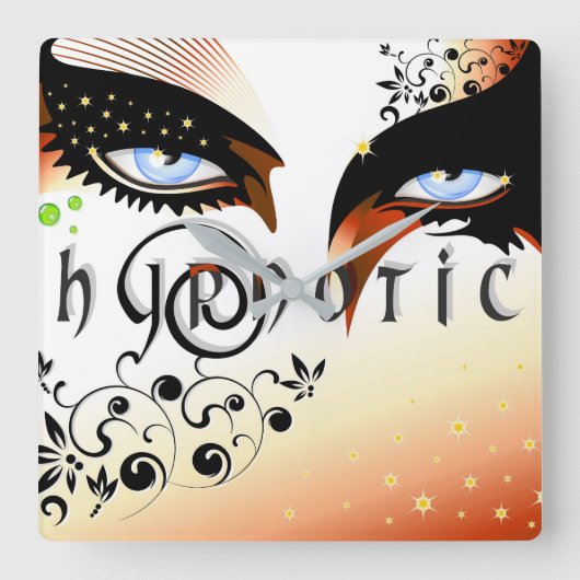 Horloge Carrée Blue Eyes Mode maquiller (Recto)