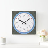 Horloge Carrée Blue Frame Tarnish (Maison)