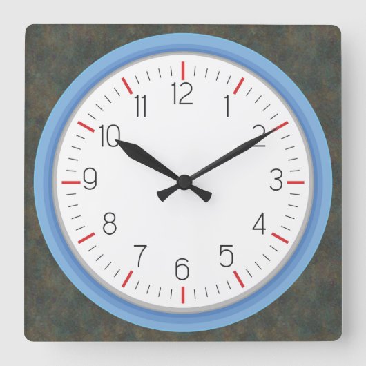 Horloge Carrée Blue Frame Tarnish (Recto)