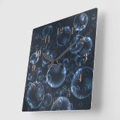 Horloge Carrée Blue lenses (Angle)