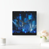 Horloge Carrée Blue light effects (Maison)