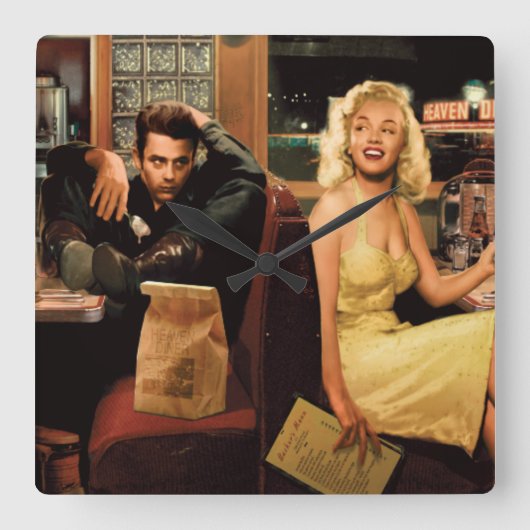 Horloge Carrée Blue Plate (Recto)