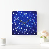 Horloge Carrée Blue Stargazer (Maison)