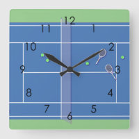 Blue Tennis Court Joueur de tennis moderne