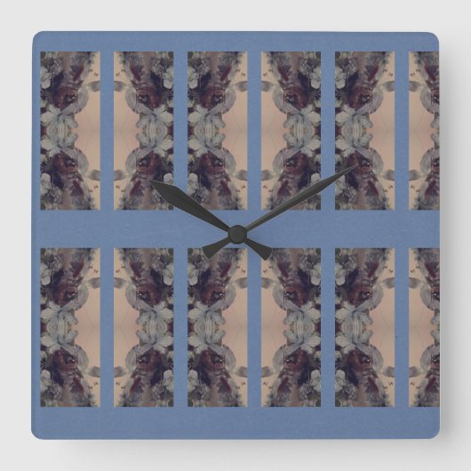 Horloge Carrée Blue vintage (Recto)