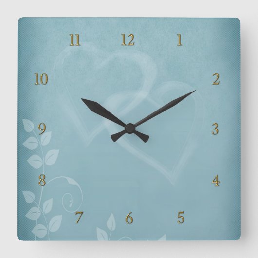 Horloge Carrée Blue vintage (Recto)