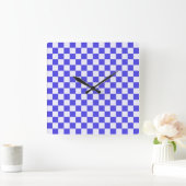 Horloge Carrée Blueberry cream checkered pattern (Maison)