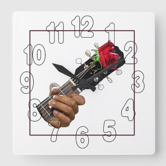 Horloge Carrée Blues Music, Good Feelin' Bad Clock (Recto)