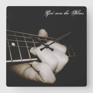 Horloge Carrée Blues Wall Clock