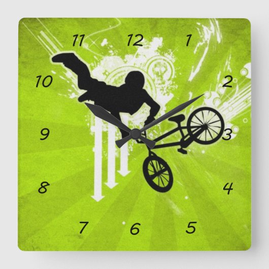 Horloge Carrée BMX Wall (Recto)