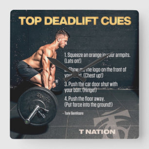 Horloge Carrée Bodybuilding Gym entraînement Motivationnel