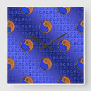 Horloge Carrée Bœuf de Bois