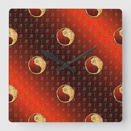Horloge Carrée Bœuf de Feu (Recto)
