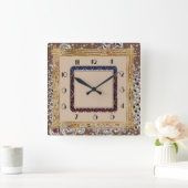 Horloge Carrée Boho Art Déco (Maison)