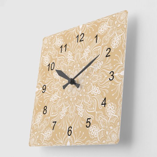 Horloge Carrée Boho Barkley (Angle)