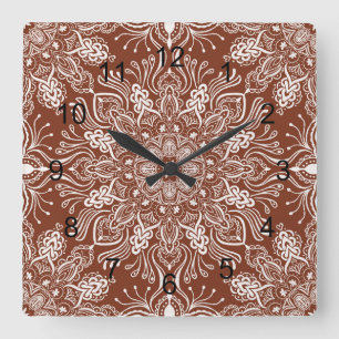 Horloge Carrée Boho Barkley