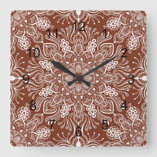 Horloge Carrée Boho Barkley (Recto)