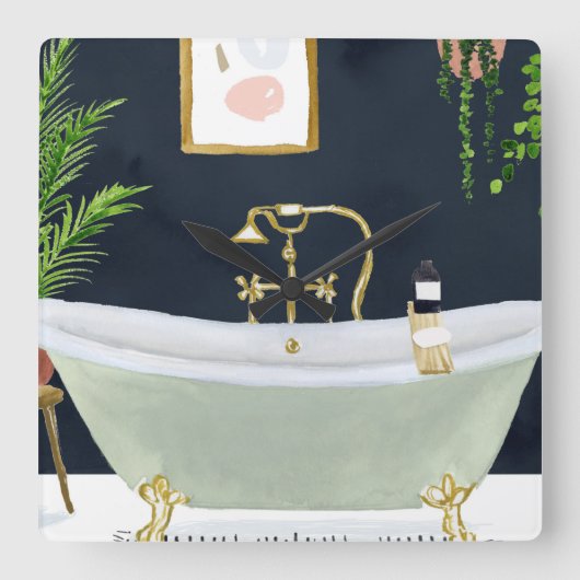 Horloge Carrée Boho Bath Ier (Recto)