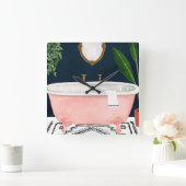 Horloge Carrée Boho Bath II (Maison)