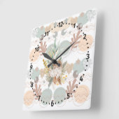 Horloge Carrée Boho modern geometric wallpaper (Angle)