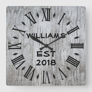 Horloge Carrée Bois léger personnalisé élégant