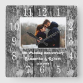 Horloge Carrée Bois Noir Perdu 5 ans photo (Recto)